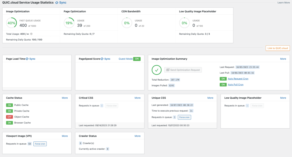 Dashboard ‹ creattivo communication — WordPress 1024x553  Image of Ottimizzare un sito web WordPress con il plugin LiteSpeed Cache (e ottenere un buon punteggio su Google PageSpeed Insights)   Dashboard ‹ creattivo communication — WordPress 1024x553